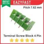 Terminal Screw Block 7.62mm 4 Pin Kaki 4P 7.62 7.5 mm PCB Skrup Kabel