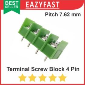 Terminal Screw Block 7.62mm 4 Pin Kaki 4P 7.62 7.5 mm PCB Skrup Kabel