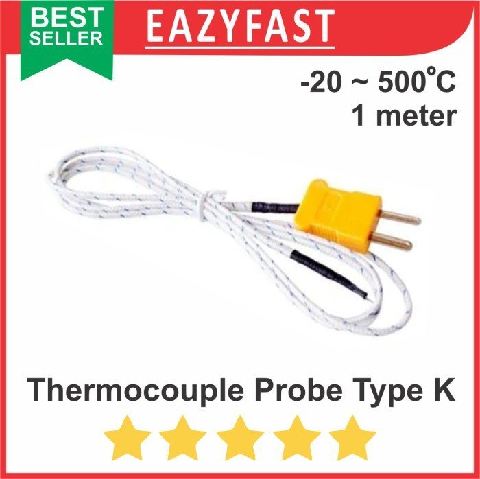 ginee_20241213164631824_9656455426.jpeg Probe Sensor Suhu Thermocouple Type K TP-01 Thermometer Temperature - Image 1