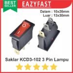 Saklar Rocker Switch Gepeng 13x30 Lampu KCD3 102 3 Pin Kaki 3P 220V AC