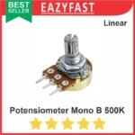 Potensiometer B 500K Mono Linear B500K 500 K Ohm Potensio Potentio