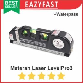 Waterpass Laser Digital Penggaris Meteran Multi Fungsi Fixit LevelPro3