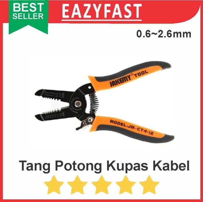 ginee_20241220114255512_0234625213.jpeg Tang Potong Kupas Pengupas Pemotong Kabel Wire Stripper Cutter Pliers - Image 1