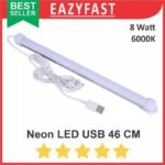 Lampu Meja Baca Neon LED Strip USB 45cm Portable Magnet Tempel 5V DC