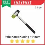 Palu Karet Kuning Hitam Double Head Rubber Hammer Jelly Polyuretahe