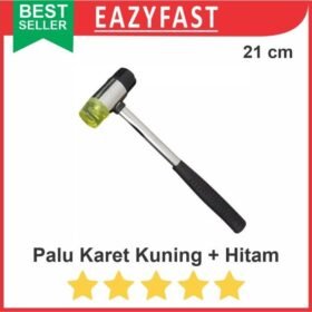 Palu Karet Kuning Hitam Double Head Rubber Hammer Jelly Polyuretahe
