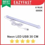 Lampu Meja Baca Neon LED Strip USB 35cm Portable Magnet Tempel 5V DC
