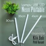 Lampu Meja Baca Neon LED Strip USB 35cm Portable Magnet Tempel 5V DC - Image 4