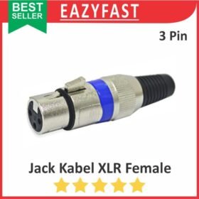 Jack Audio Canon XLR Female Kabel Stereo 3 P Pin Kaki 3P Konektor Jek Plug Aux Canare Mic Connector