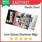 Lem Besi Epoxy Campur AB Dextone 48gr Plastic Steel High Temp Suhu Tinggi Dempul Kapal Hitam Putih Abu Aduk