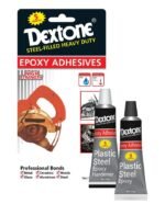 Lem Besi Epoxy Campur AB Dextone 48gr Plastic Steel High Temp Suhu Tinggi Dempul Kapal Hitam Putih Abu Aduk - Image 2