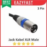 Jack Audio Canon XLR Male Kabel Stereo 3 P Pin Kaki 3P Konektor Jek Plug Aux Canare Mic Connector