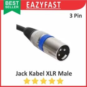Jack Audio Canon XLR Male Kabel Stereo 3 P Pin Kaki 3P Konektor Jek Plug Aux Canare Mic Connector