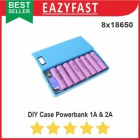 DIY Kotak Box Case Mesin Powerbank Power Bank PB LCD 8x 18650 Baterai