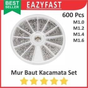 Mur Baut Skrup Set Lengkap Kacamata 600 Pcs Screw Repair Reparasi Kit