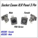 Socket Audio Canon XLR Male Case Casing Body Panel PCB Stereo 3 P Pin Kaki 3P Jack Jek Plug - Image 3