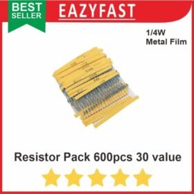 Resistor Pack Set 600Pcs 600 Pcs 30 Value Nilai Metal Film 1/4 Watt