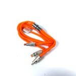 Kabel Data Charger 3in1 Micro USB type C Lightning Apple iPhone 3 in 1 Fast Charge Cable LED USLION - Image 3