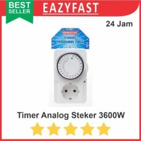 Timer Stop Kontak Putus Listrik PLN Colokan Steker Analog Putar 24 Jam