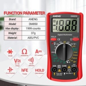 Multimeter Digital Aneng DM850 Avo Volt Ampere Ohm Multi Meter Tester - Image 2