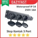 Stop Kontak Terminal 3 Waterproof Outdoor Water Proof Anti Air Steker