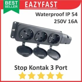 Stop Kontak Terminal 3 Waterproof Outdoor Water Proof Anti Air Steker