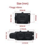Stop Kontak Terminal 2 Waterproof Outdoor Water Proof Anti Air Steker - Image 2