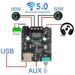 Ampli Amplifier TPA TPA3118D2 2x50W Class D Xinyi Bluetooth BT USB AUX - Image 2