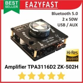 Ampli Amplifier TPA TPA3116D2 2x50W Class D Wuzhi Bluetooth BT USB AUX