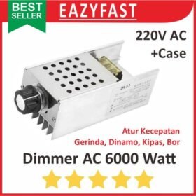 Dimmer 220V AC 6000 W Watt Potensio Kecepatan SCR PWM Dimer PLN 6000W