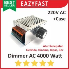 Dimmer 220V AC 4000 W Watt Casing Kecepatan SCR PWM Dimer PLN 4000W