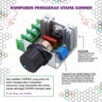 Dimmer 220V AC 2000 W Watt Potensio Kecepatan SCR PWM Dimer PLN 2000W - Image 4