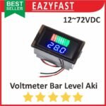 Dual Voltmeter Digital Level Kapasitas Baterai Aki Batre Motor Mobil