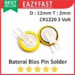 Baterai BIOS CMOS CR1220 2P 2 P Pin Kaki Solder PCB CR 1220 Kancing