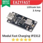 Modul Fast Quick Charge IP2312 USB Type C 3A QC Charger Charging Baterai 18650 Li Ion Lithium TP4056 Module