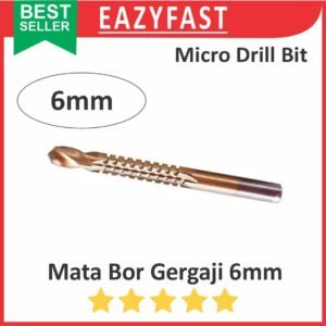 Mata Bor Gergaji Drill Bit 6mm 6 mm HSS Titanium Coated