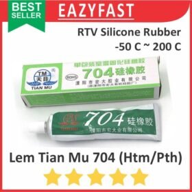 Lem Tian Mu Hijau 704 Silicone Rubber Glue Sealant Seal Silikon Grease