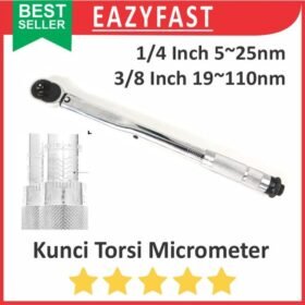Kunci Pas Shock Torsi Momen Mekanik Torque 1/4 3/8 Micrometer Newton