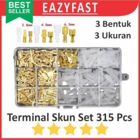 Skun Kabel Gepeng Male Female Set 315 Pcs Sekun Terminal Kuningan Cover Motor Mobil Otomotif