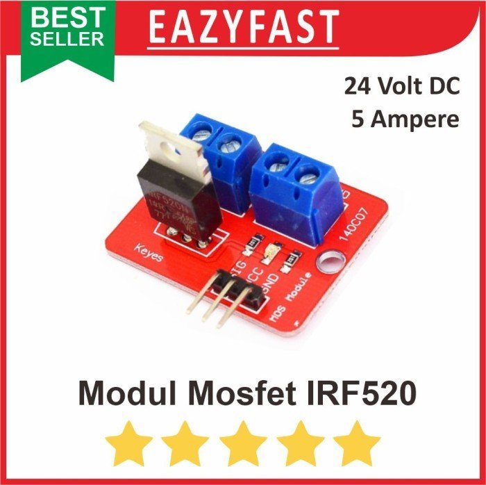 ginee_20250129161612179_1228077721.jpeg Modul Mosfet IRF520 24V 5A Switch Trigger Driver PWM Relay Module - Image 1