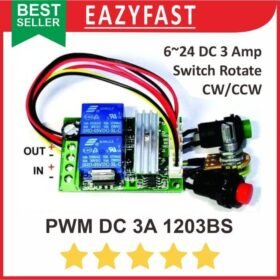 PWM DC 3A 1203BS Fwd Reverse CW CCW Motor Speed Controller Dimmer LED