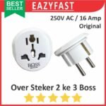 Over Steker AC Boss 2 ke to 3 Adapter Converter Sambungan Konverter