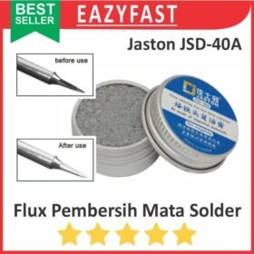 Flux Pasta Timah Pembersih Mata Solder Jaston JSD-40A Repair Tip Tips Lapis Pelapis Bersih Nempel