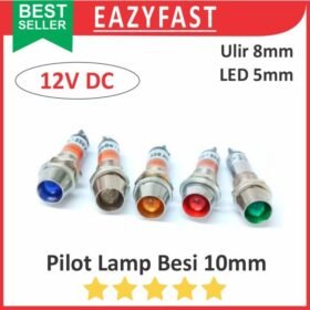 Lampu Pilot Lamp LED 5mm 12V DC 12 Volt Box Panel Case Casing LED Indikator 10 8 mm 10mm 8mm XD8 M8