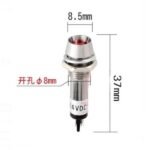 Lampu Pilot Lamp LED 5mm 24V DC 24 Volt Box Panel Case Casing LED Indikator 10 8 mm 10mm 8mm XD8 M8 - Image 2