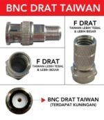 Konektor Jack BNC Drat F Kabel CCTV RG6 RG59 RG 6 59 Connector Male Coaxial Cable Signal - Image 3