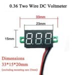 Voltmeter Digital DC 0.36" Inch 2 Kabel Wire Volt Meter Kecil Mini - Image 2