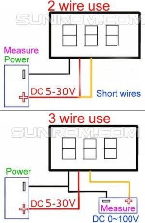 Voltmeter Digital DC 0.36" Inch 2 Kabel Wire Volt Meter Kecil Mini - Image 5