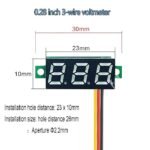 Voltmeter Digital DC 0.28" Inch 2 Kabel Wire Volt Meter Kecil Mini - Image 2