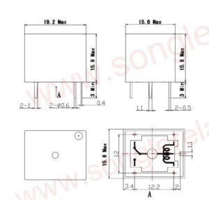 Relay 5P 5 P Kaki Pin 3V 3 V Volt DC 3VDC Coil Drive SPDT NO NC 10A 10 A 250V AC Riley Bendik Switch - Image 2